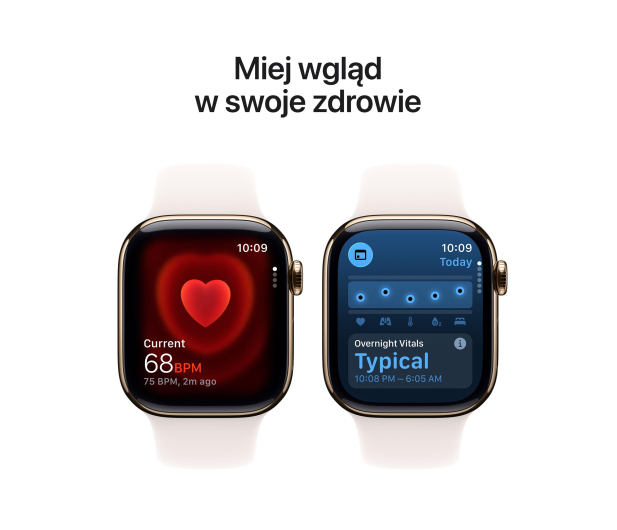 APPLE Watch Series 11 GPS + Cellular 46mm Tytanowa koperta (złoty) + sportowa opaska (księżycowa poświata)- rozmiar M/L - 1362445 - zdjęcie 5